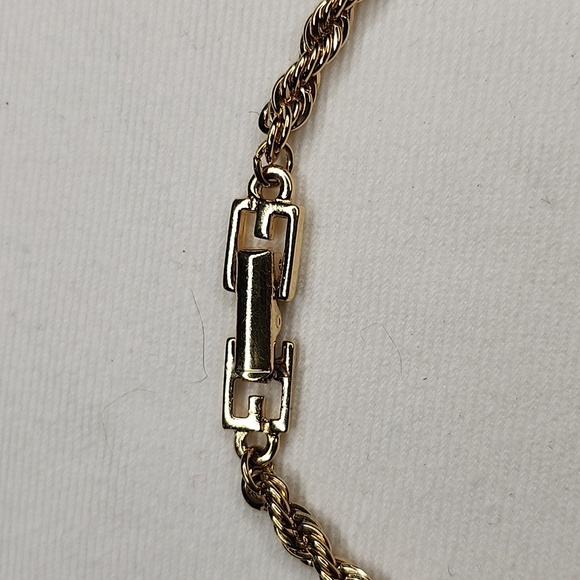 GIVENCHY 1980-1990 Rope chain bracelet 18k gold tone - Picture 3 of 5